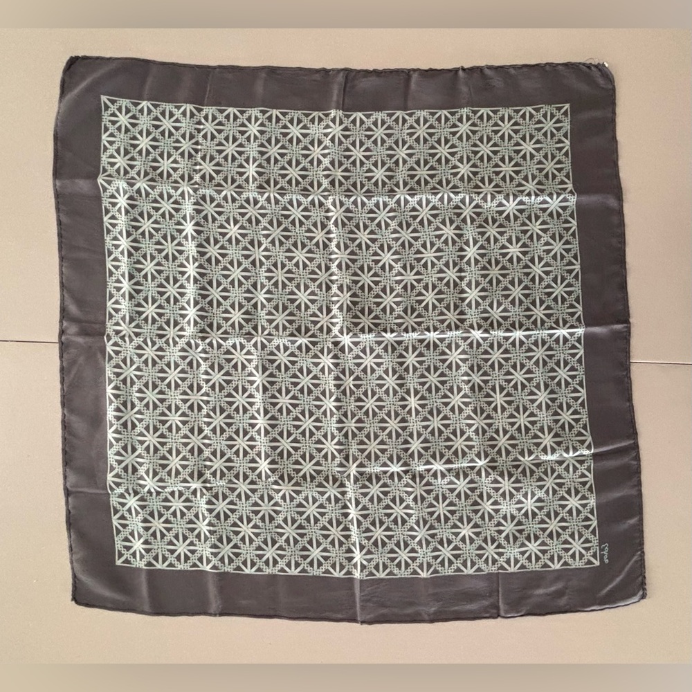 Echo | Ladies Echo Geometric Pattern Square Silk … - image 3